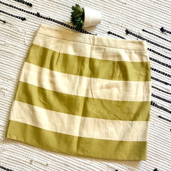 J. CREW Tulum Linen Rugby Stripe Skirt - Picture 4 of 9